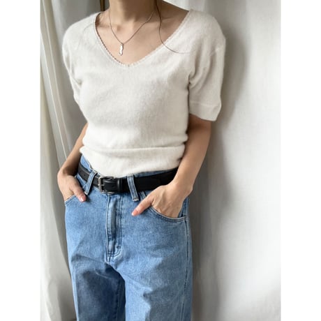 〈vintage〉angora knit tops