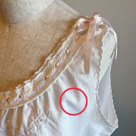 〈antique〉ladder lace cotton top