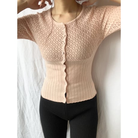 〈vintage〉made in Italy/crochet cardigan
