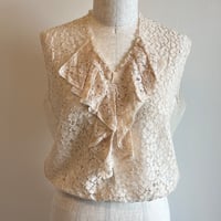 〈antique〉ribbon design lace tops