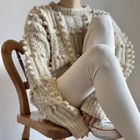 〈vintage〉 random design gold lame sweater