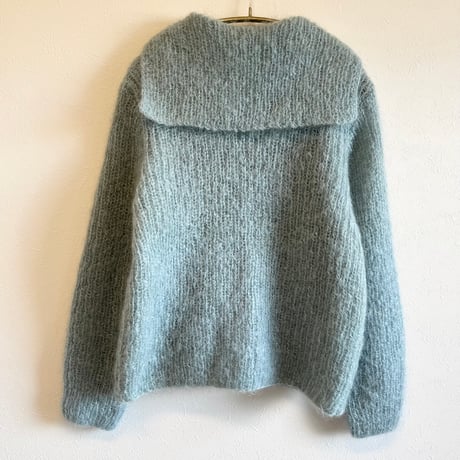 〈vintage〉sailor collar mohair cardigan
