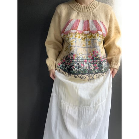〈vintage〉cross stitch sweater