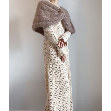 〈vintage〉mohair knit cape