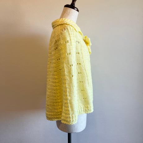 〈vintage〉knit cape with bow