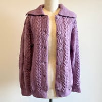 〈vintage〉hand knit cable cardigan