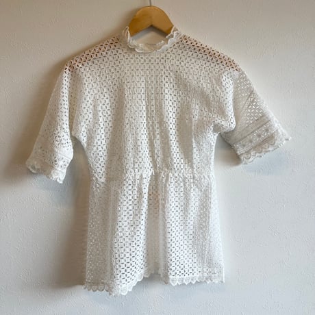 〈antique〉eyelet cotton bolero