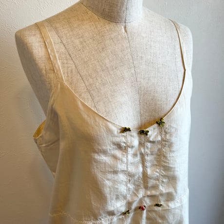 〈vintage〉silk camisole with rococo ribbon