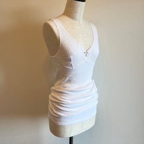 〈vintage〉Europa made rib camisole
