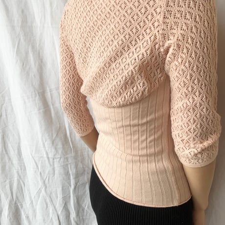 〈vintage〉made in Italy/crochet cardigan