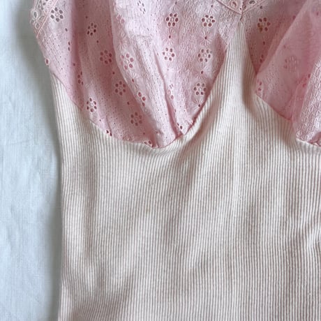 〈vintage〉Europa made rib camisole
