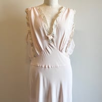 〈vintage〉baby pink slip dress