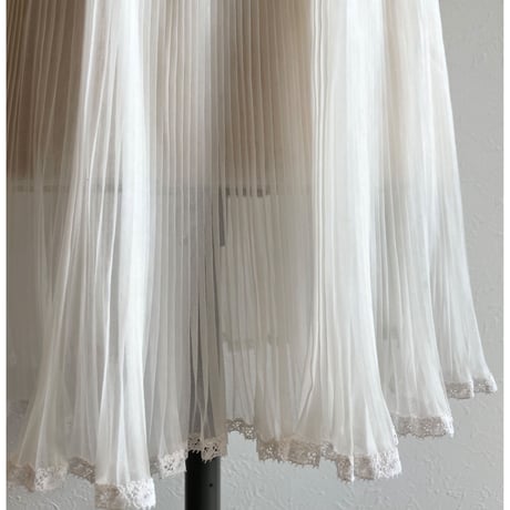 〈vintage〉made in USA/nylon sheer pleats skirt