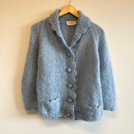 〈vintage〉made in Italy/scallop collar cardigan