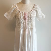 〈antique〉cotton crochet onepiece