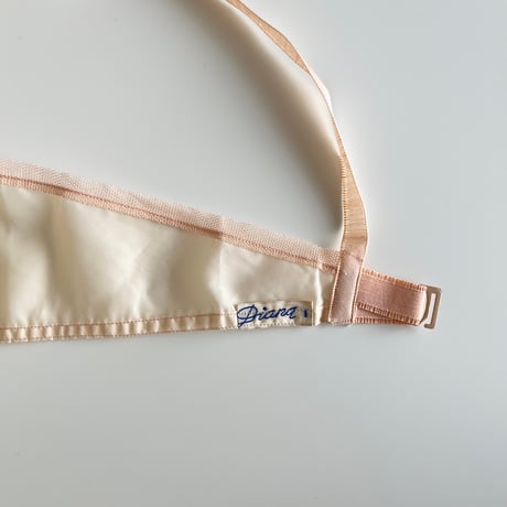 〈vintage〉peach pink sheer bra
