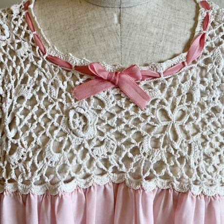〈vintage〉crochet switching onepiece