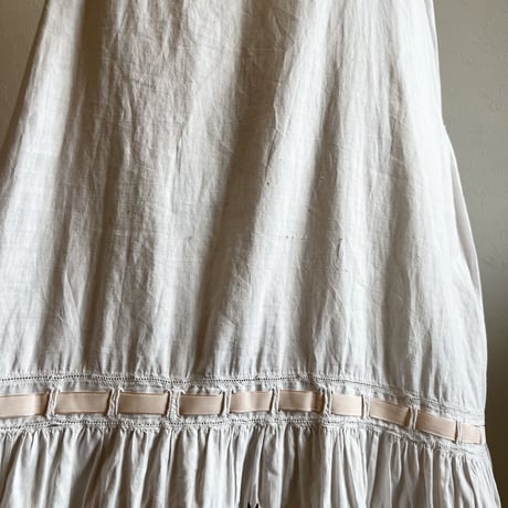 〈antique〉ladder lace hem onepiece