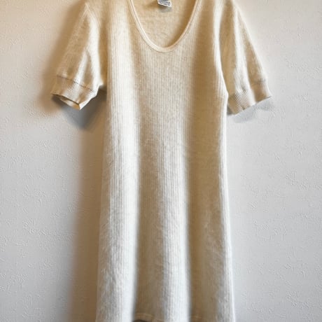 〈vintage〉angola knit onepiece
