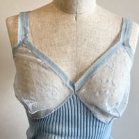 〈vintage〉Europa made rib camisole