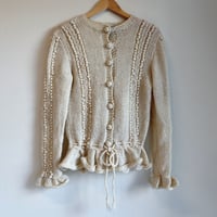 〈vintage〉 hem frill cardigan