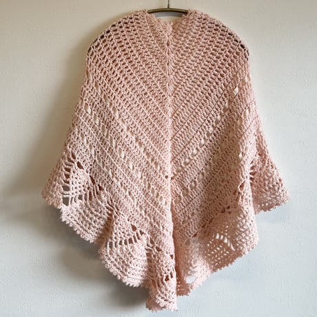 〈vintage〉crochet knit cape with ladder lace