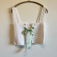〈vintage〉crochet bustier with bow