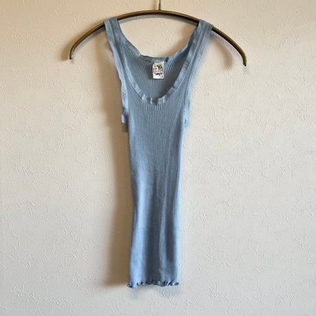 〈vintage〉made in Italy/lace piping tank top