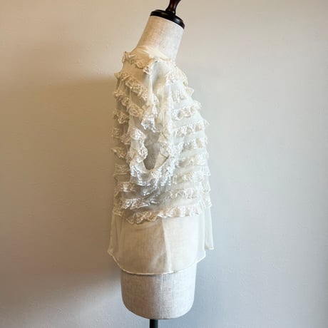 〈vintage〉tulle lace tops