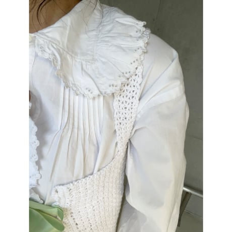 〈antique〉big collar cotton dress