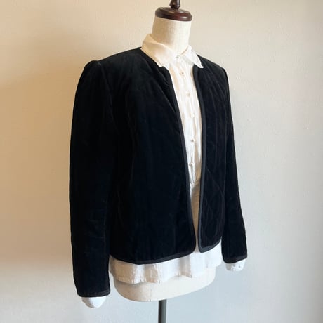 〈vintage〉made in France / velours quilting jacket