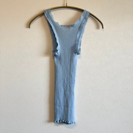 〈vintage〉made in Italy/lace piping tank top