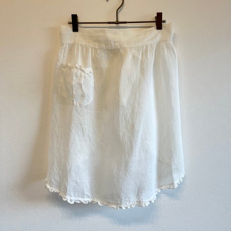 〈antique〉cotton organdy apron