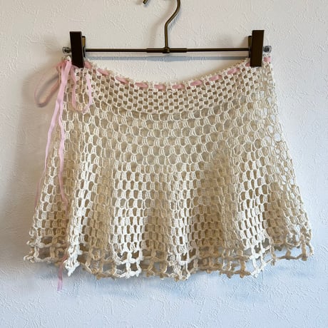 〈antique〉crochet skirt with ladder lace