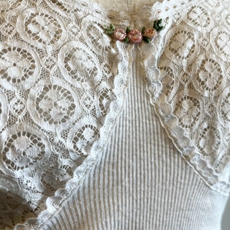 〈vintage〉Europa made rib camisole