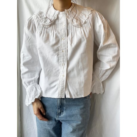 〈antique〉sailor collar cotton blouse