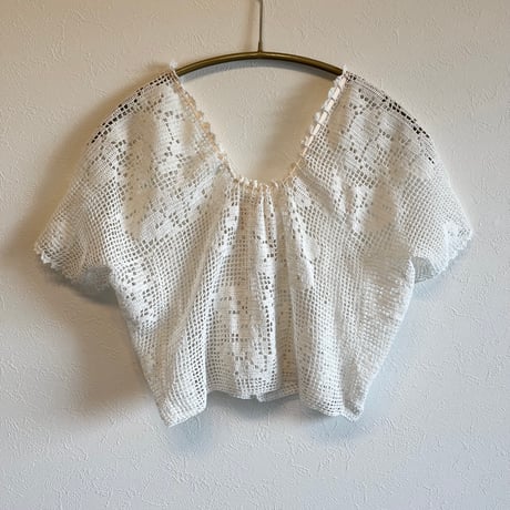 〈vintage〉crochet bolero with rudder lace