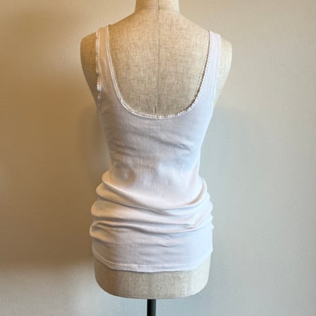 〈vintage〉Europa made rib camisole