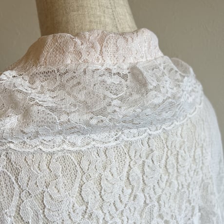 〈vintage〉midi length lace one-piece