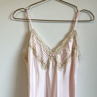 〈vintage〉made in USA/slip dress with pink rose