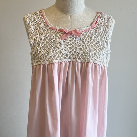 〈vintage〉crochet switching onepiece