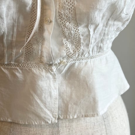 〈antique〉rudder lace & embroidery corsetcover blouse