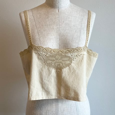 〈antique〉cropped cotton camisole