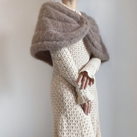 〈vintage〉mohair knit cape
