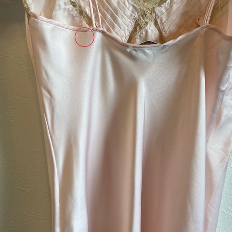 〈vintage〉made in USA/slip dress with pink rose