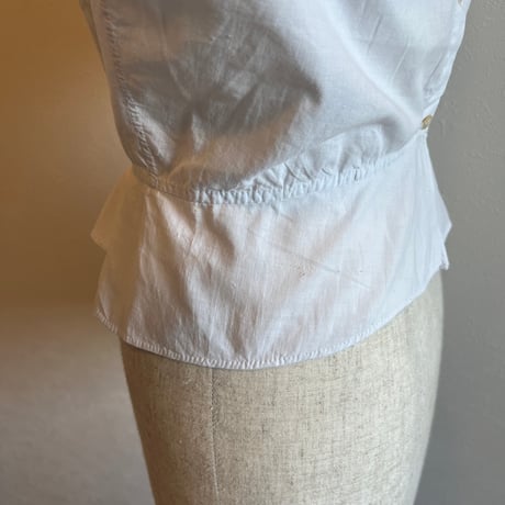 〈antique〉lace piping cotton blouse