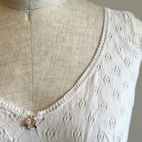 〈vintage〉Europa made rib camisole