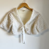 〈vintage〉teared frill bed jacket with bow