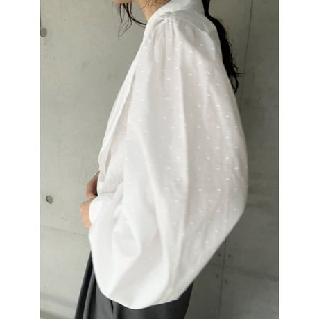 〈vintage〉dot embroidery blouse