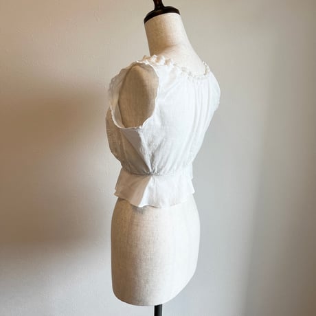 〈antique〉rudder lace & embroidery corsetcover blouse